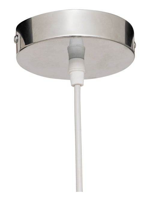 Suspension en métal  - Effet chrome avec globe en verre - Kiabi