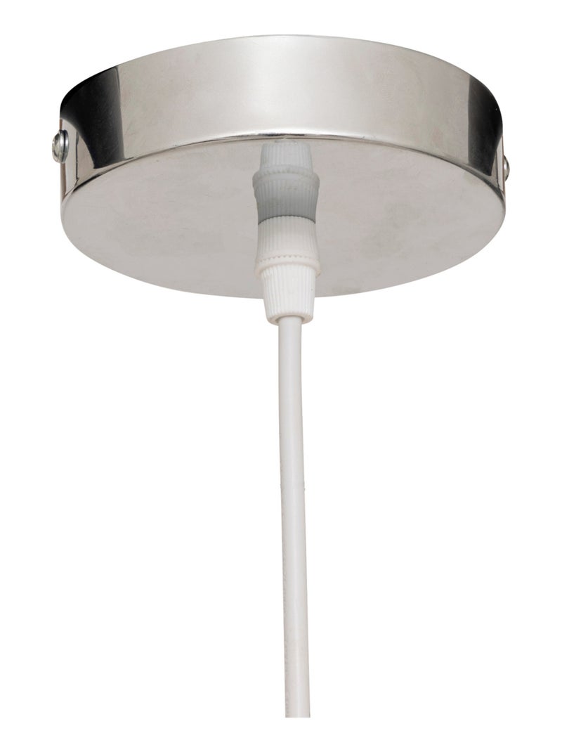 Suspension en métal  - Effet chrome avec globe en verre Argent - Kiabi