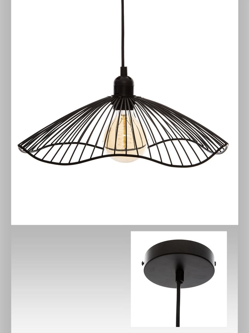 Suspension en métal filaire Noir - Kiabi