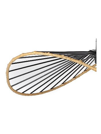 Suspension en métal noir et corde D35