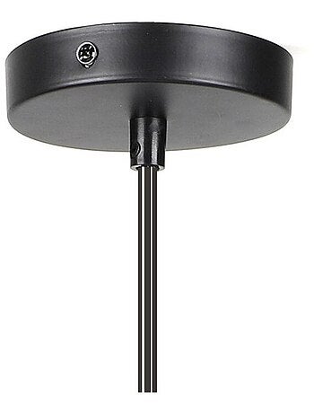 Suspension en métal noir et corde D35