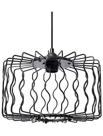 Suspension en métal noir ondulé