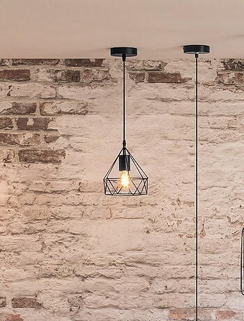 Suspension en métal style industriel