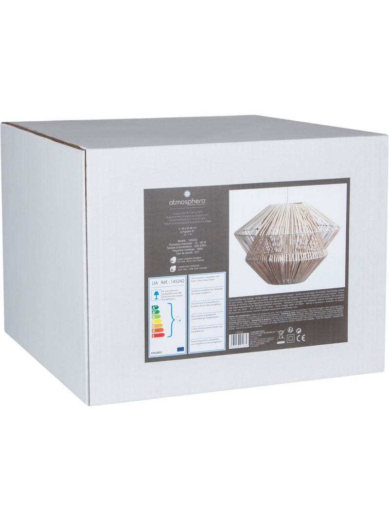 Suspension en rotin tressé LUDZA Beige - Kiabi