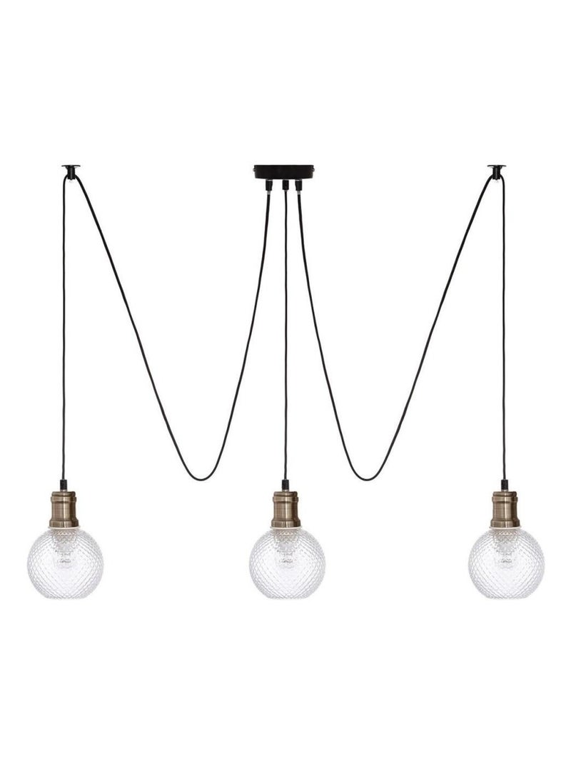 Suspension en verre 3 lampes Kat Transparent - Kiabi