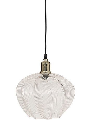 Suspension en verre design floral PHYLAS