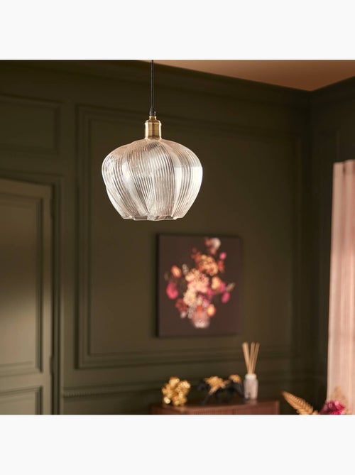 Suspension en verre design floral PHYLAS - Kiabi