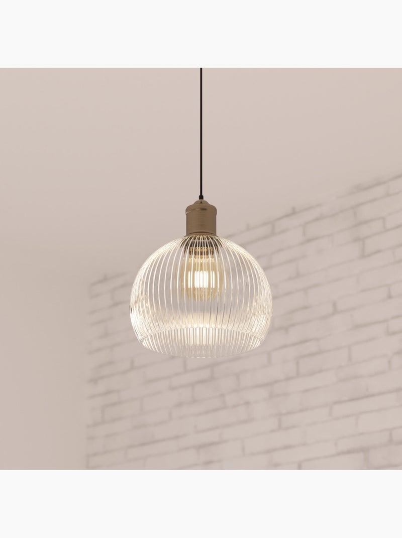 Suspension en verre texturé LAYE Transparent - Kiabi