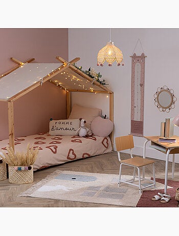 Suspension enfant en bambou tressé pompons MAKA