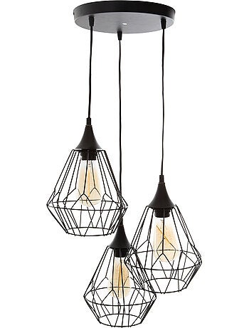 Suspension filaire 3 spots métal KAORE