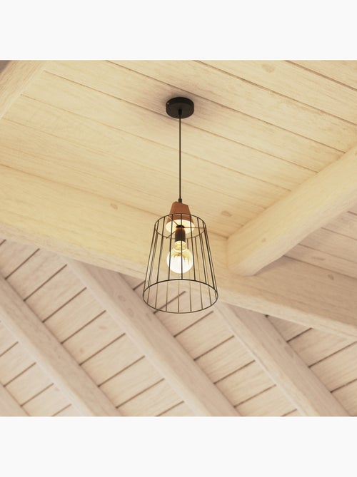 Suspension filaire en fer et bois NUT - Kiabi Suspension filaire en fer et bois NUT - Kiabi
