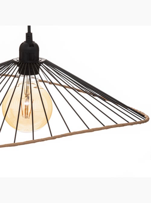 Suspension filaire en métal contour effet bois ALARA - Kiabi Suspension filaire en métal contour effet bois ALARA - Kiabi