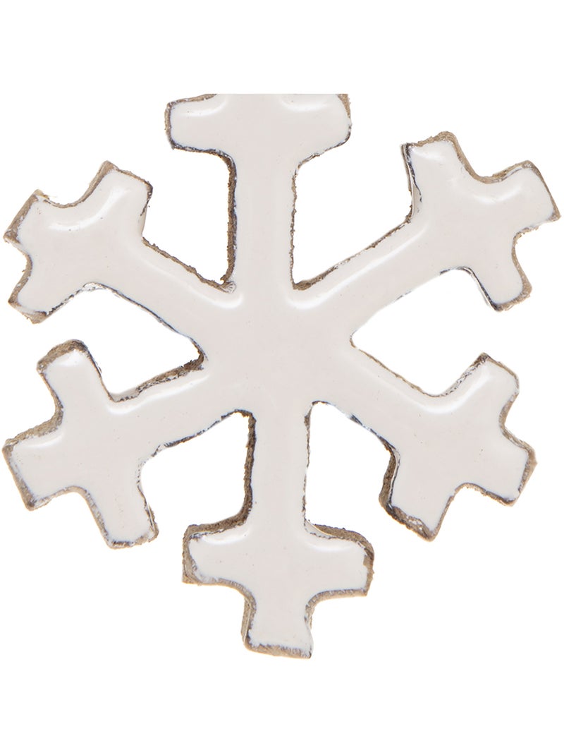 Suspension flocon en bois Blanc - Kiabi