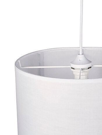 Suspension gigogne ronde cannage tissu gris D35