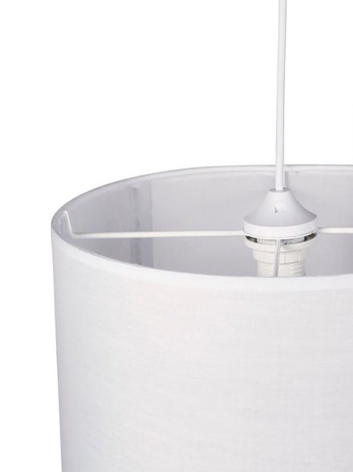 Suspension gigogne ronde cannage tissu blanc D35 - Kiabi