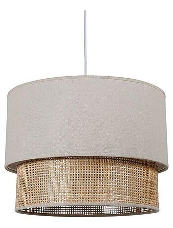 Suspension gigogne rotin beige D35