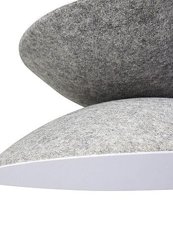 Suspension grise et blanche en feutre