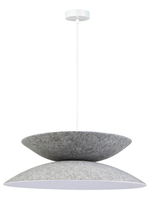 Suspension grise et blanche en feutre - Kiabi