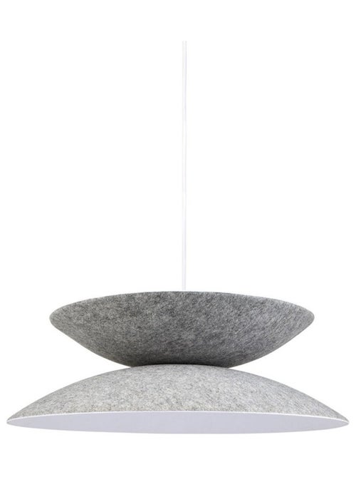 Suspension grise et blanche en feutre - Kiabi