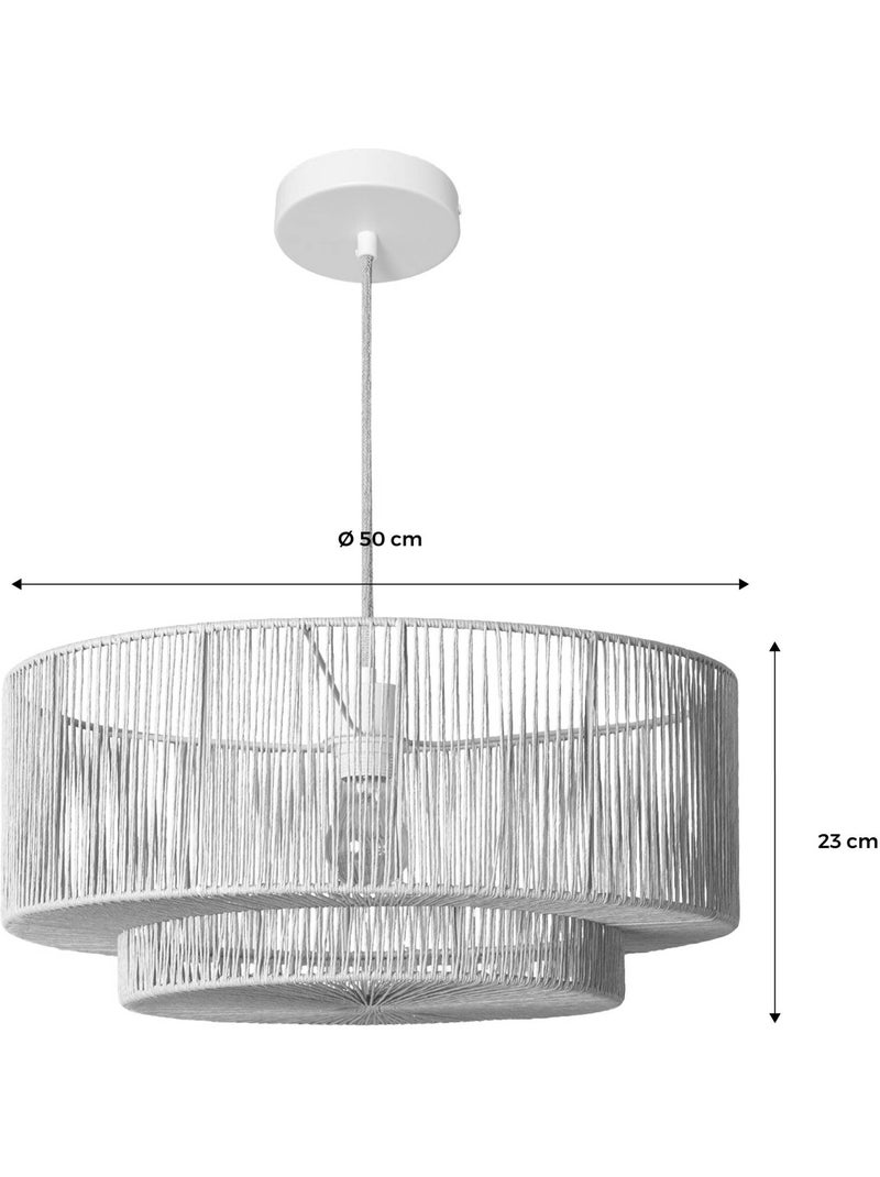 Suspension intérieur effet rotin ø50cm coline Beige naturel - Kiabi