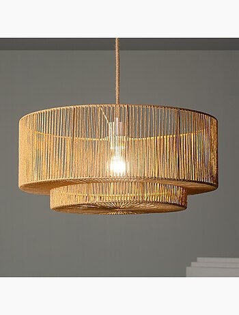 Suspension intérieur effet rotin Ø50cm Coline