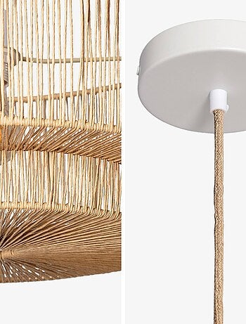 Suspension intérieur effet rotin Ø50cm Coline