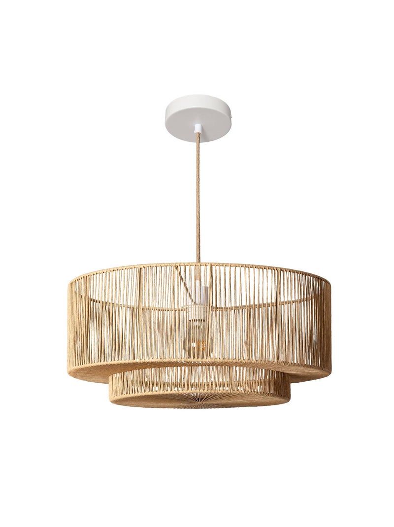 Suspension intérieur effet rotin Ø50cm Coline Marron clair - Kiabi