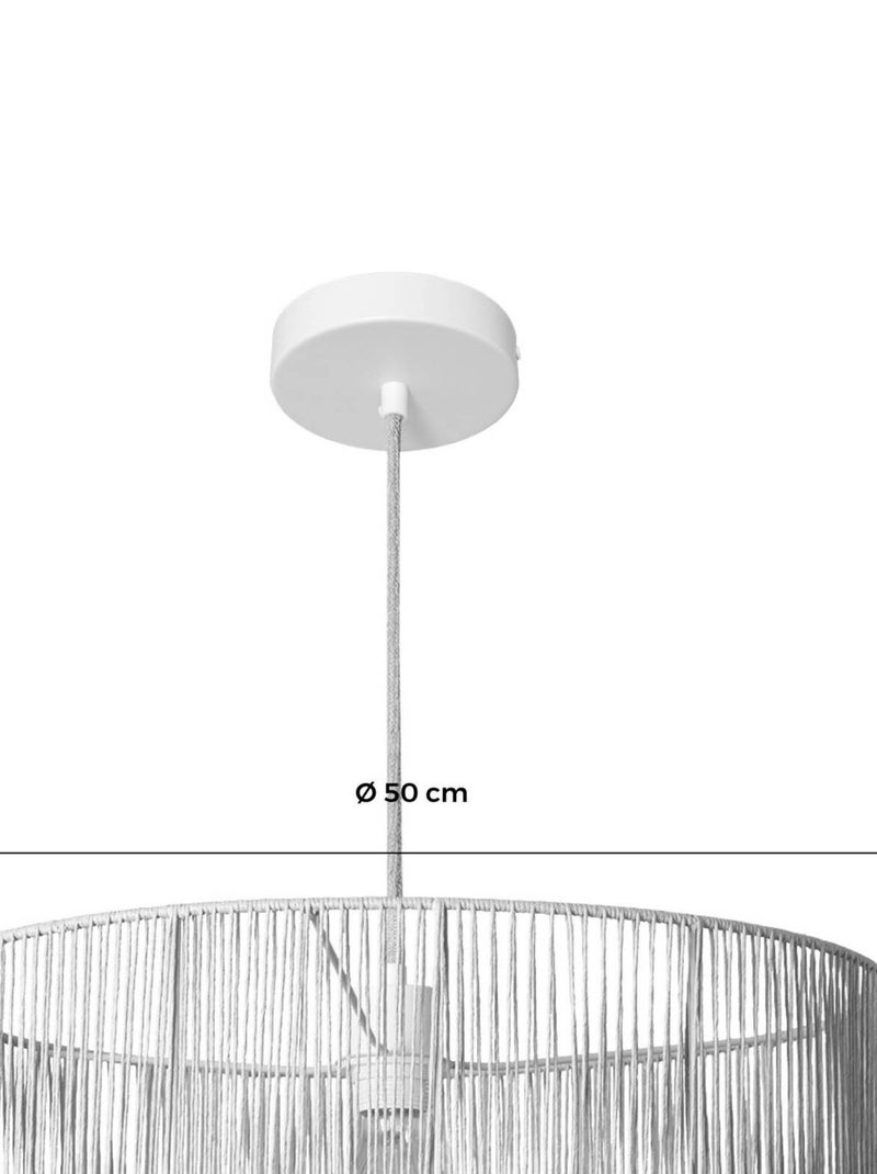 Suspension intérieur effet rotin Ø50cm Coline Marron clair - Kiabi