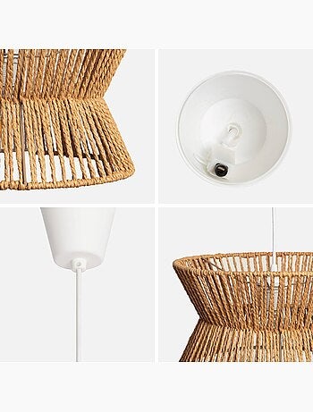 Suspension intérieur imitation rotin ø35cm maud
