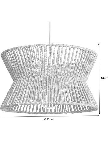Suspension intérieur imitation rotin ø35cm maud