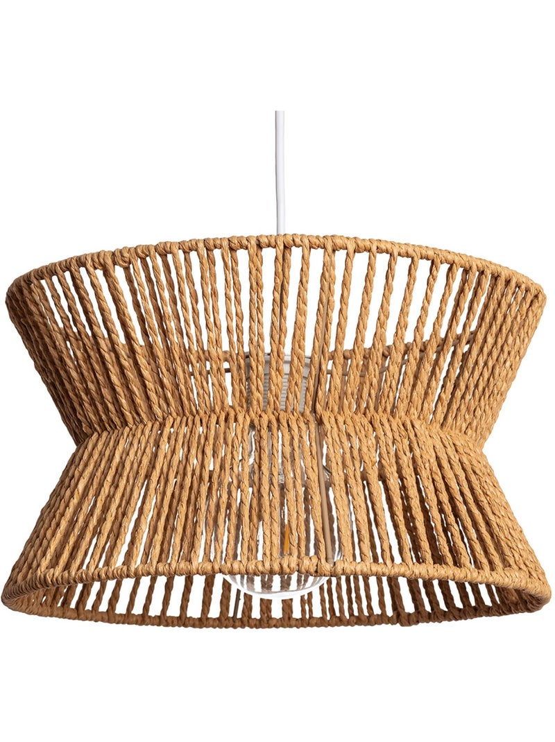 Suspension intérieur imitation rotin ø35cm maud Beige naturel - Kiabi