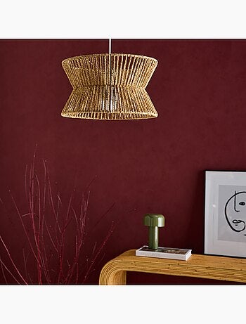 Suspension intérieur imitation rotin Ø35cm Maud