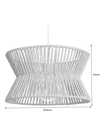 Suspension intérieur imitation rotin Ø35cm Maud