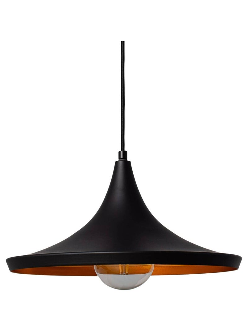 Suspension intérieur métal Ø 35cm Margot Noir Doré - Kiabi