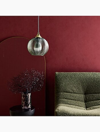 Suspension intérieur métal et verre Ø20cm Romane