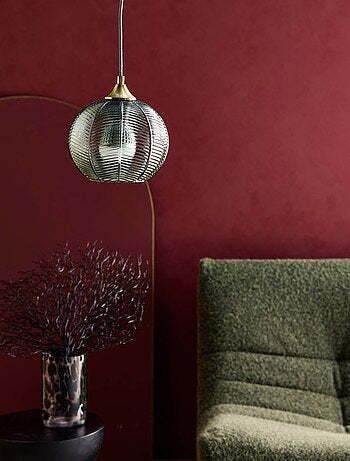 Suspension intérieur métal et verre Ø20cm Romane