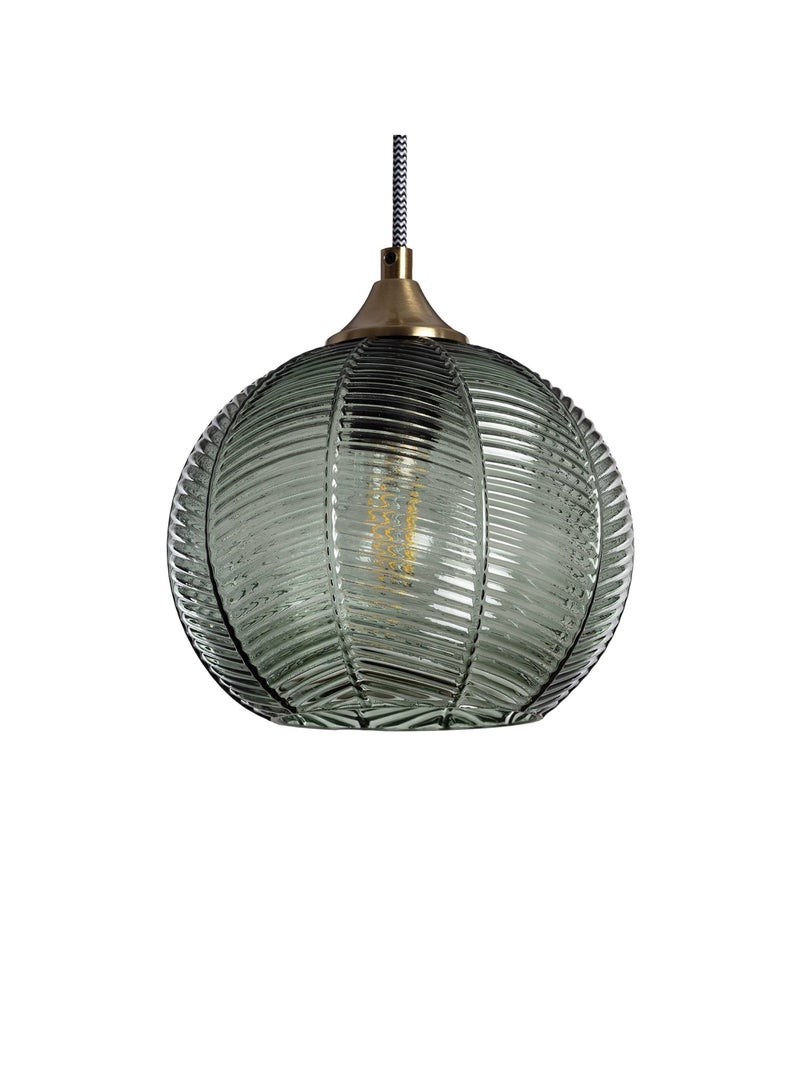 Suspension intérieur métal et verre Ø20cm Romane Vert - Kiabi