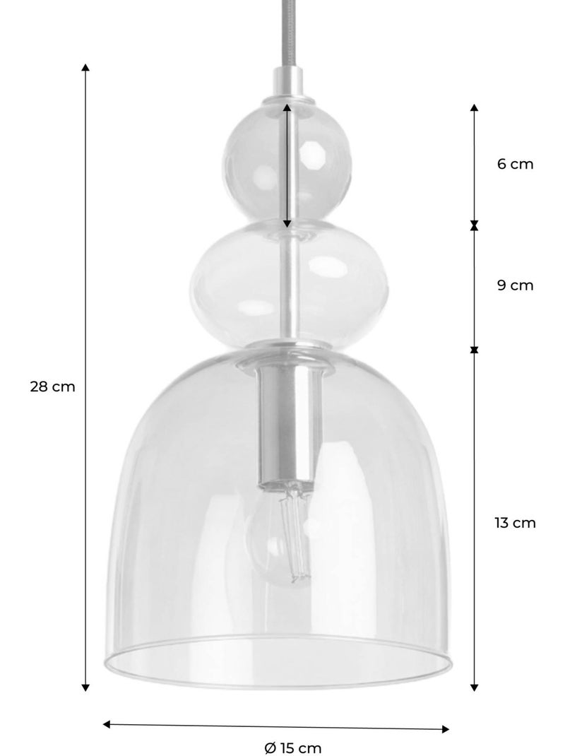 Suspension intérieur verre Ø15cm Nexo Or rose - Kiabi