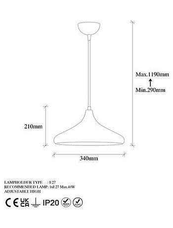 Suspension Istanbul en métal