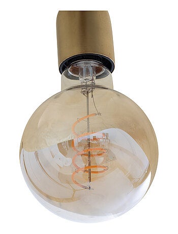 Suspension luminaire design en métal doré