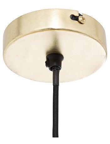 Suspension luminaire design en métal doré