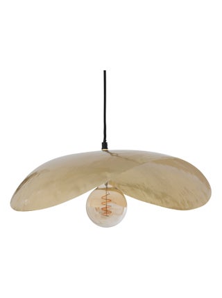 Suspension luminaire design en métal doré