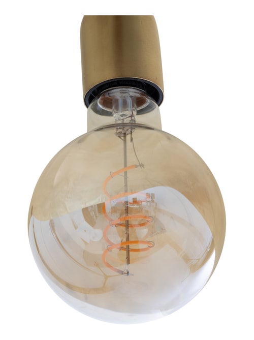 Suspension luminaire design en métal doré - Kiabi