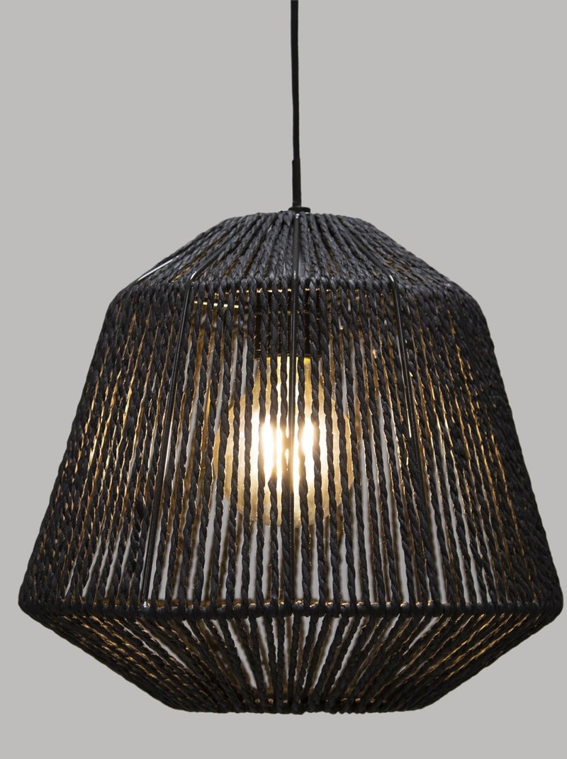 Suspension luminaire effet corde ETHNIK Noir - Kiabi