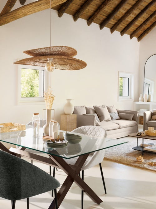 Suspension luminaire en jute - Kiabi