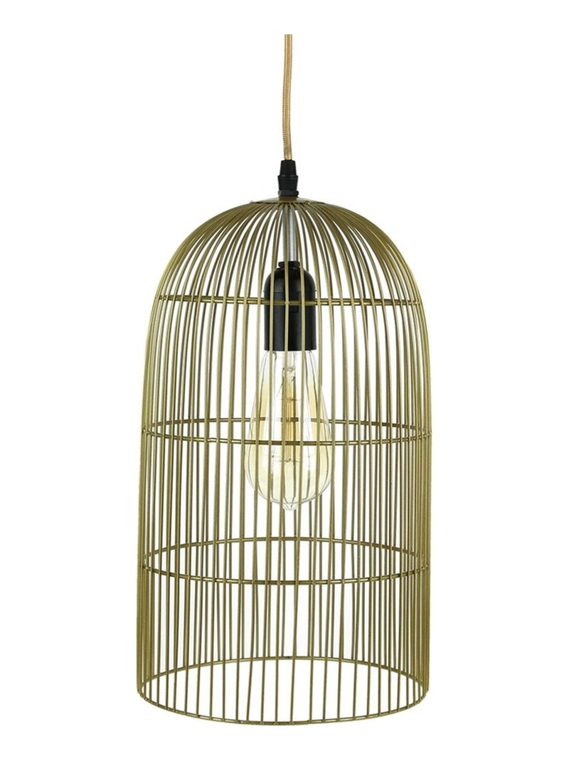 Suspension luminaire en métal filaire Cage - Diam. 20 cm Doré/or - Kiabi