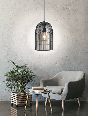 Suspension luminaire en métal filaire Cage - Diam. 20 cm