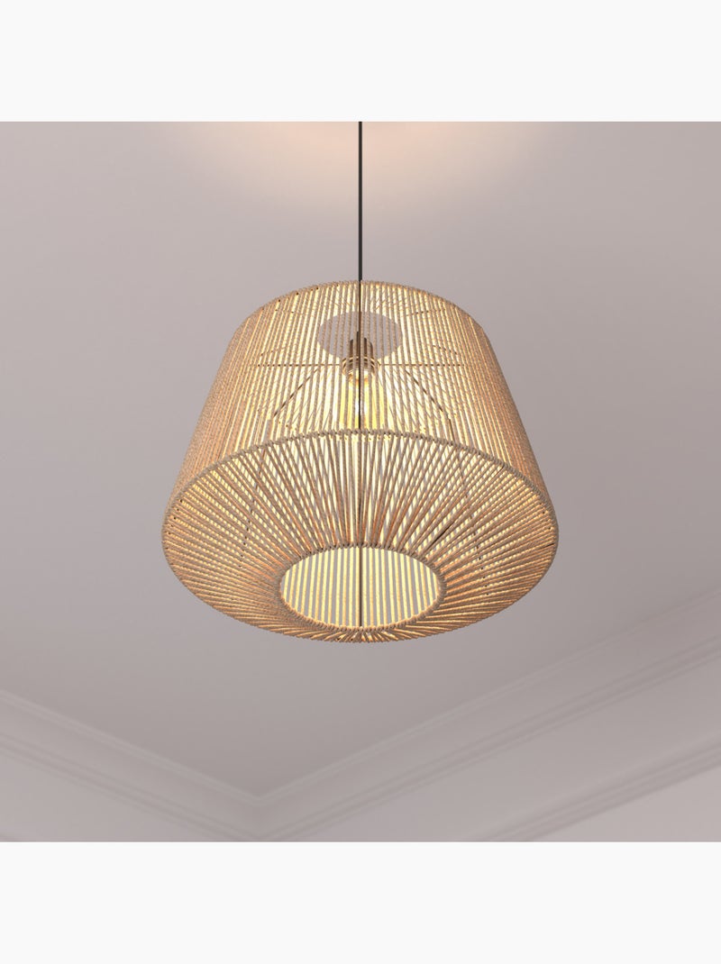 Suspension luminaire en papier tressé jily Beige - Kiabi