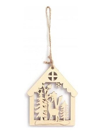 Suspension maison renne foret bois