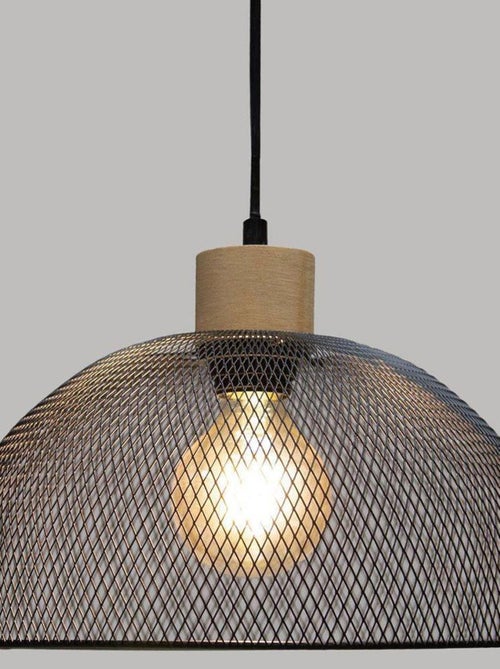 Suspension métal et bois Sam noir D30 - Kiabi
